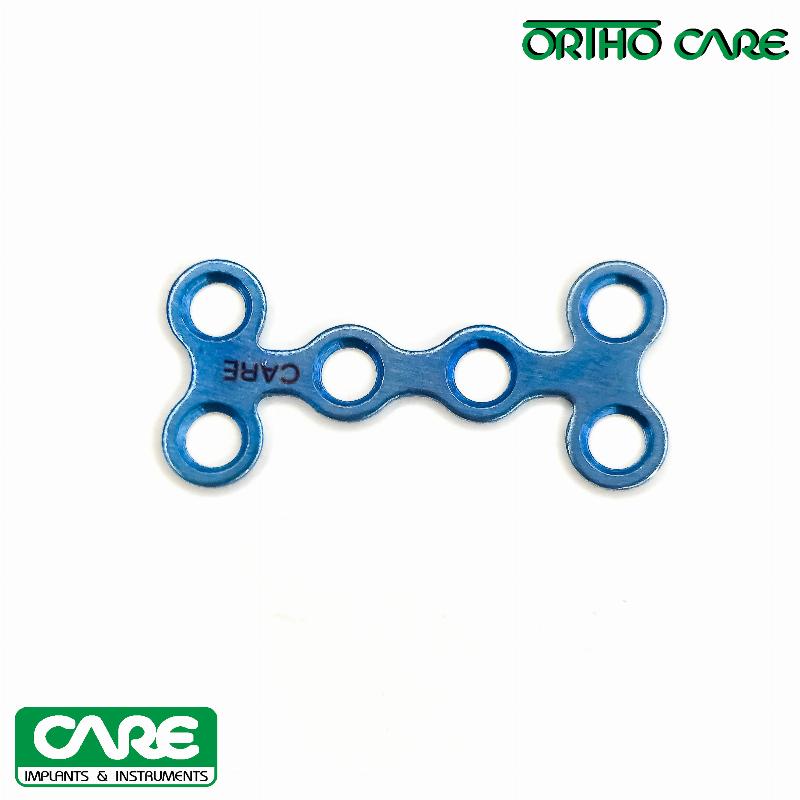 Подвійна Т-подібна пластина з 6 отворами товщиною 1,0 мм